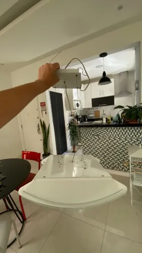 Luminária pendente de teto em vidro