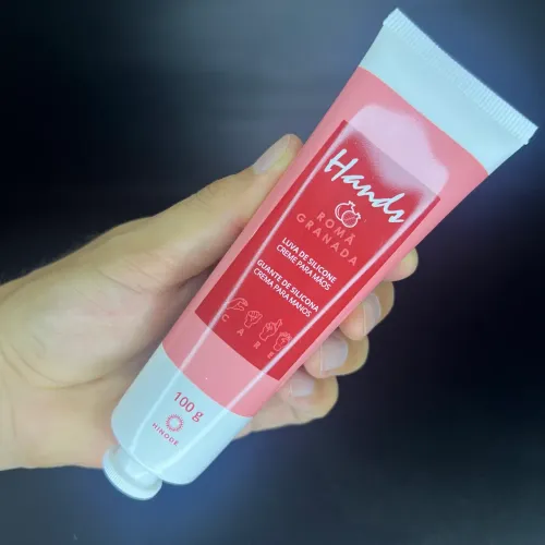 Luva de Silicone creme para as mãos  Hands Romã 100g