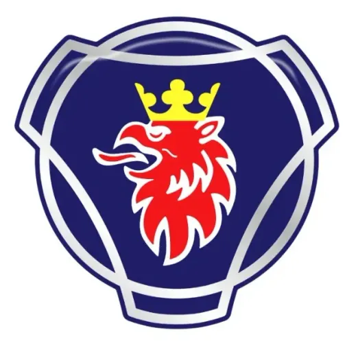 Adesivo Original Scania Logo Dragão Cromado auto relevo resinado