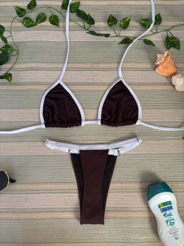 Biquíni fita bronze fio dental