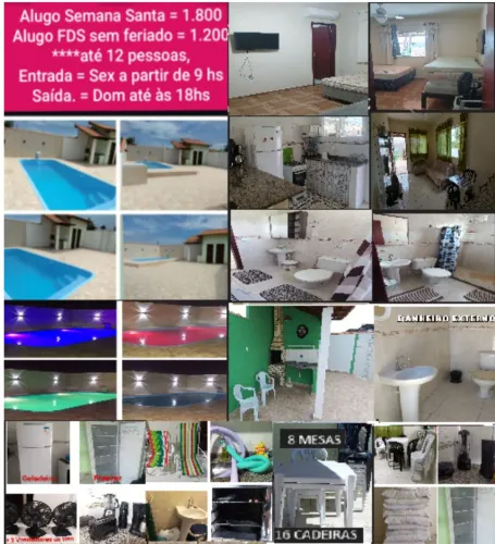 Fdsemana sem feriado 1.200-Casa em Araruama piscina e churrasq