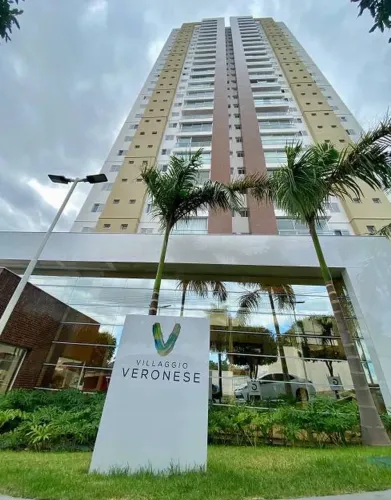 APARTAMENTO 2 SUÍTES, SEMI-MOBILIADO, ED. VILLAGGIO VERONESE, REGIÃO SANTA ROSA, C/ CHURRA