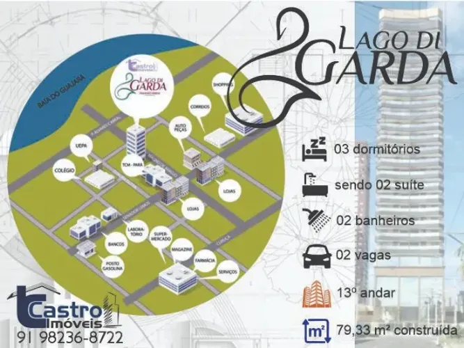 Entrega imediata LAGO DI GARDA . 3/4. 2 Suítes. 2 Vagas. C229