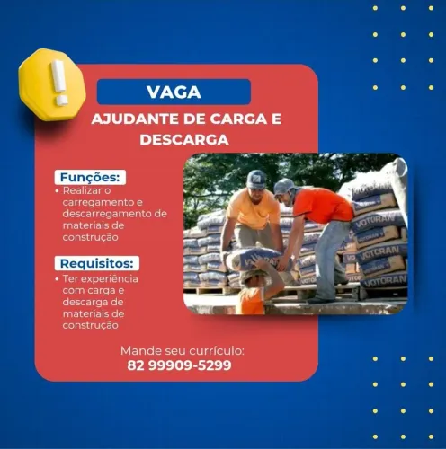 Vaga Ajudante de Carga e Descarga