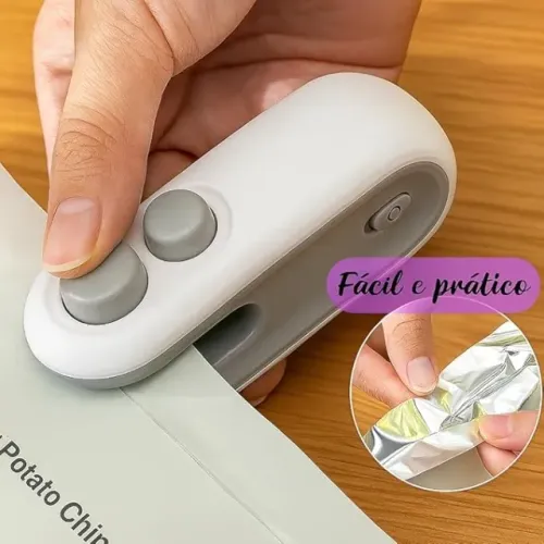  Mini Seladora de Embalagem Plástica Portátil Recarregável
