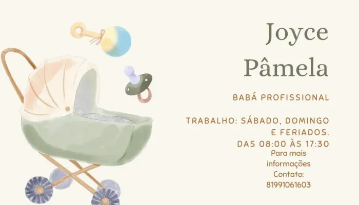 Trabalho de babá ( sábados e domingos) 