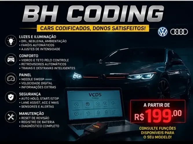 Coding VW AUDI desbloqueie funções ocultas no seu carro