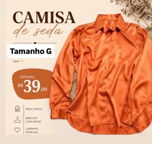 Linda camisa em seda