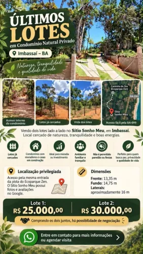 Vende-se Terreno em Imbassaí 