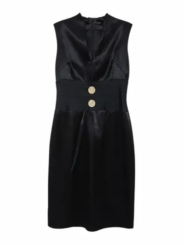 Elegante Vestido preto de festa SAAD, tam 40, comprimento até o joelho, R$ 260,00.