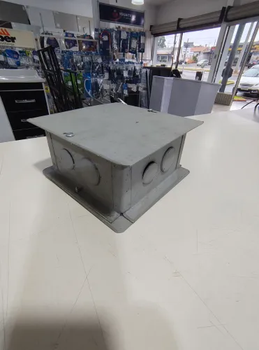 Caixa passagem linha elétrica chapa ferro lote c/ 5 pçs - 20 x 20