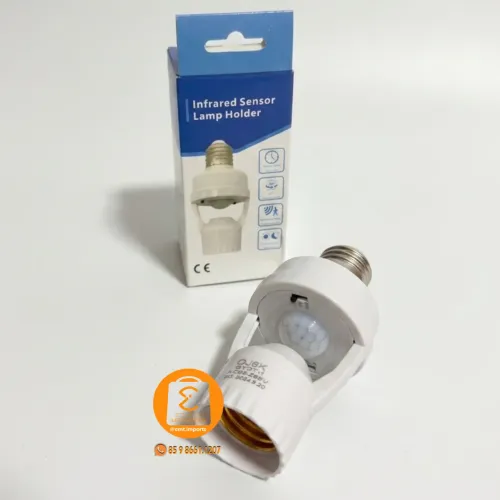 Sensor de Presença, Movimento com Fotocélula para Lâmpada E27 Soquete Bocal