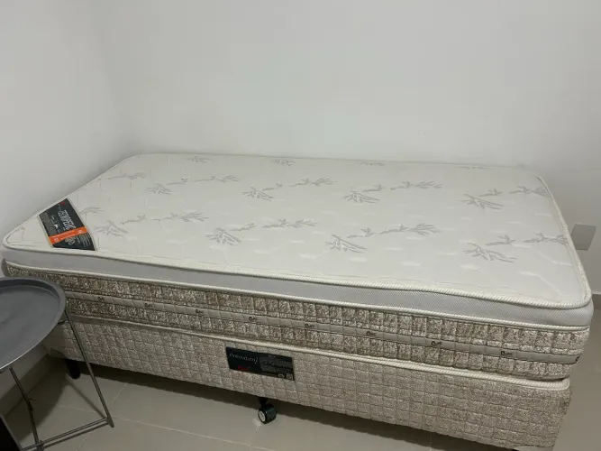 Cama Box Solteiro Castor Premium Tecnopedic + Colchão | 88x188
