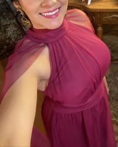 Vestido festa marsala M