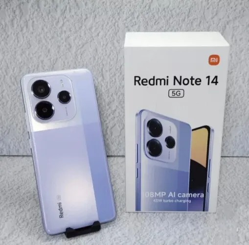 Redmi Note 14 5G 256/8 RAM Lilas Novo Entregamos Gratis Garantia 