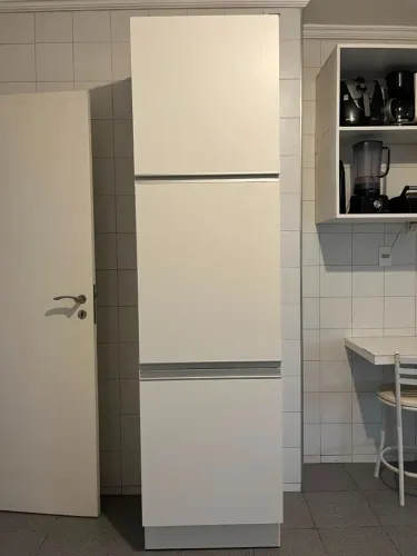 Armário Paneleiro de Cozinha Branco com Prateleiras 2,25 m