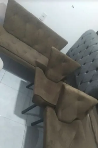 Conjunto sala sofá e poltrona