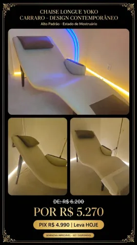 CHAISE LONGUE YOKO CARRARO- peça de design absurdo de barato