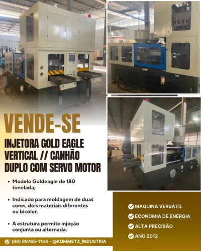 Injetora plástica 180Ton Servo motor golden Eagle