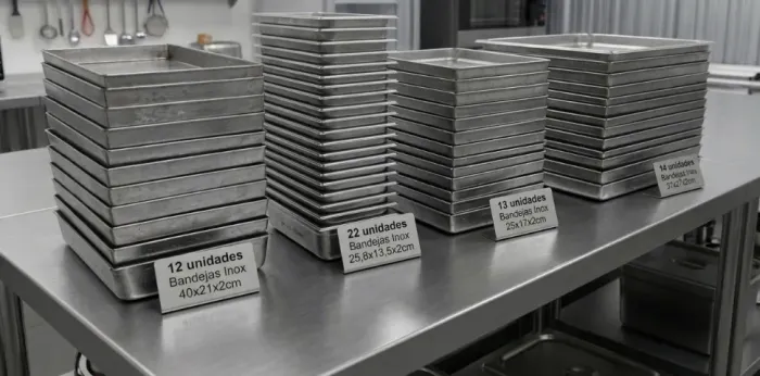 [DESCONTÃO] Kit com 61 Bandejas Inox, Estufa, Assar - 3 x R$1007 no cartão de crédito