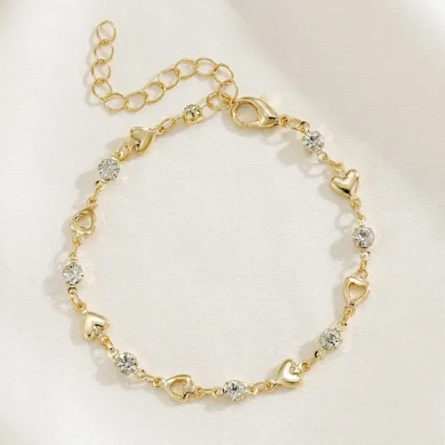 Pulseira de coração com pontos de luz
