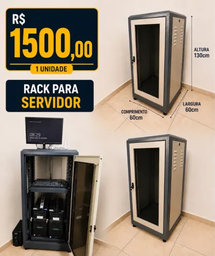 Rack para servidor, alarme, DVR monitoramento