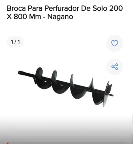 BROCA de 200mm do perfurador Negano NP500S
