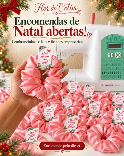Scrunchies xuxinhas de cetim - brindes - lembrancinhas