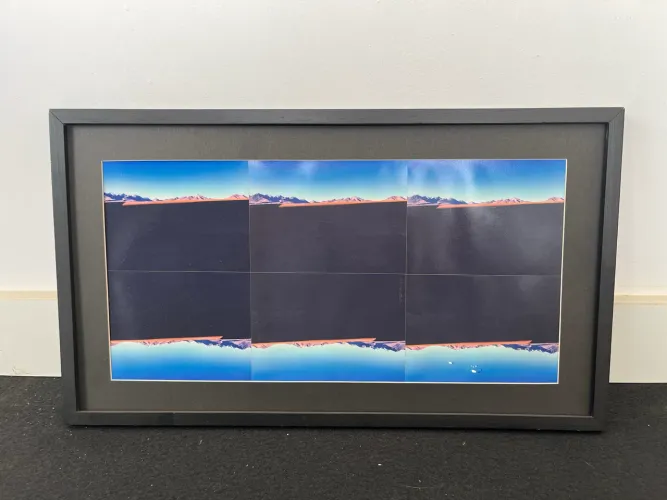 quadro impressao patagonia com paspatur e moldura