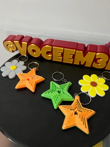 Lote chaveiros diversos em 3D