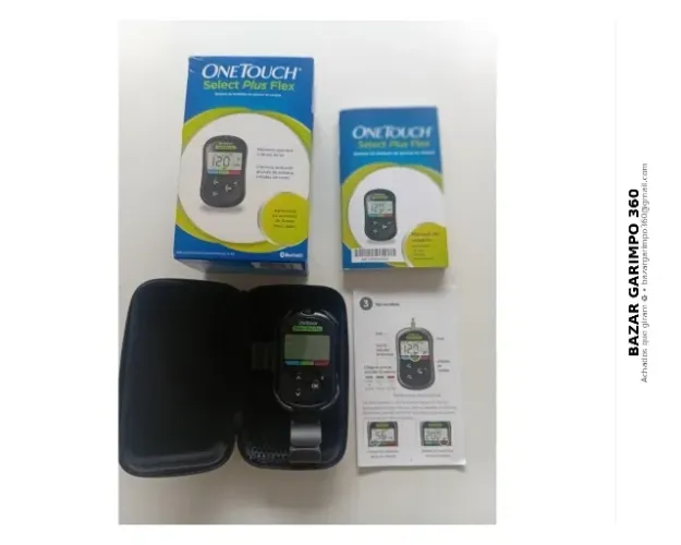 Medidor Glicose OneTouch Select Plus Flex Bluetooth Completo Estojo Manual Caixa Excelente