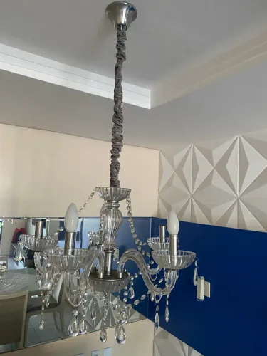 Lustre pendente 5 lâmpadas 