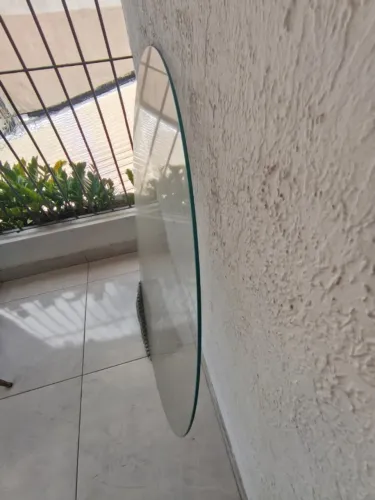 [Oportunidade] Tampo Redondo de Vidro 6mm Transparente 120 cm Diâmetro
