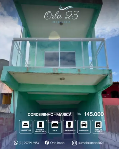 CORDEIRINHO, Orla 23 Imobiliária VENDE! Casa dúplex com 3 quartos em Cordeirinho