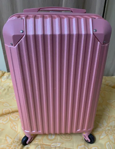 Mala viagem média cor rosa 