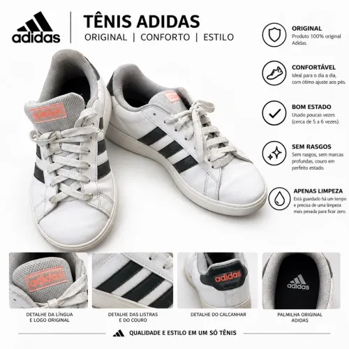 Tênis Adidas Original nº 38 Pouquíssimo usado e muito confortável!