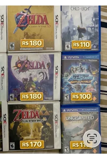 Lote jogos Nintendo 3DS e PS VITA