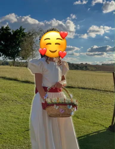 Vestido de florista/daminha - TAM 6-8 anos