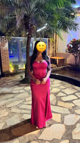 Vestido rosa de festa