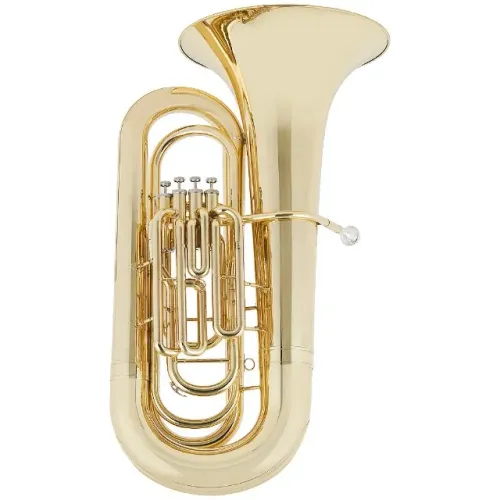 Tuba 4/4 c/ 4 pistos Schieffer em Si Bemol Laqueada e case super luxo - S991-L