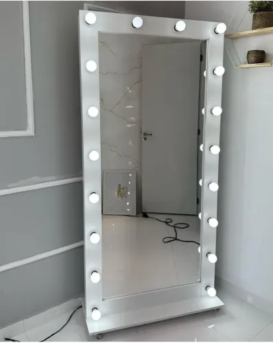 Espelho Camarim GG Profissional (1,90m x 0,90m) - 100% MDF Revestido + Leds
