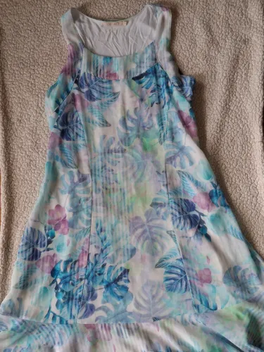 Vestido nao acenturado verde com azul