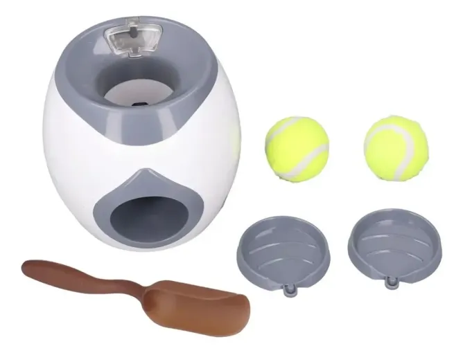 brinquedo interativo de recompensa e alimentação com bolas de tênis para cães