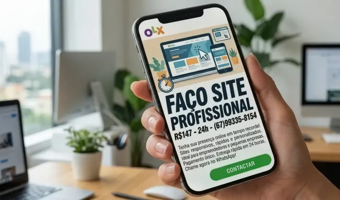 "FAÇO SITE PROFISSIONAL R$147 - 24h - *"