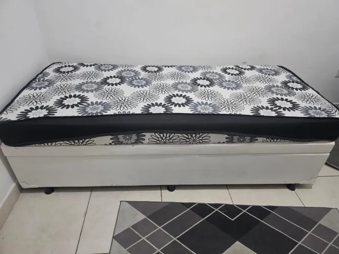 Cama solteiro box baú