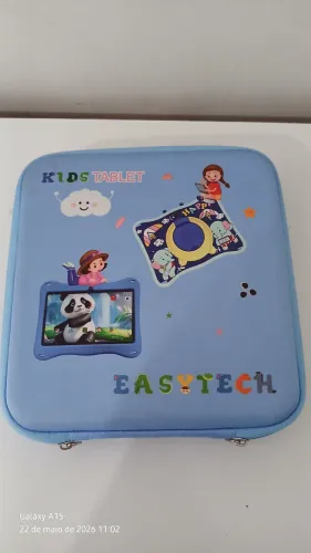 ?Tablet Infantil EasyTech 7" Completo + Capa Anti-choque + Case de Viagem - NOVO!