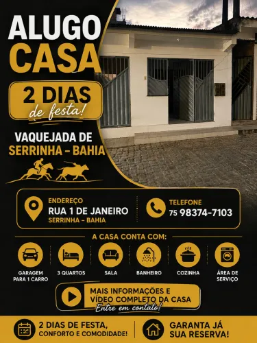 Alugo casa vaquejada serrinha Bahia