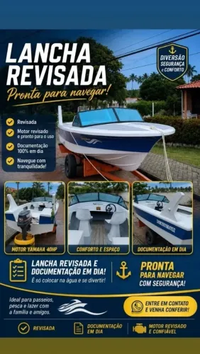 Lancha toda revisada e documentação ok