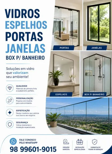 Vidros / portas / janelas