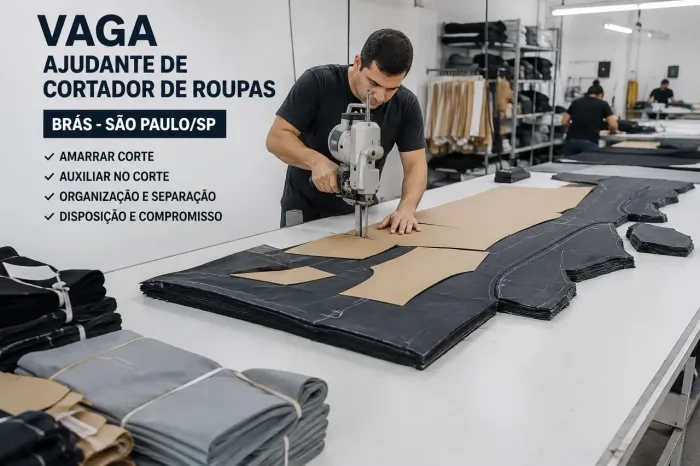 Ajudante de Confecção - Corte | Brás